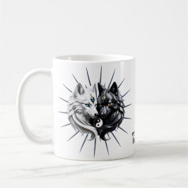Yin Yang Wolven. Koffiemok