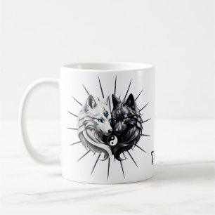 Yin Yang Wolven. Koffiemok