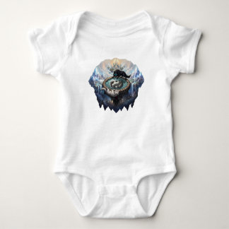 Yin Yang Wolven Kosmische Galaxy Fantasie Zwevend Romper