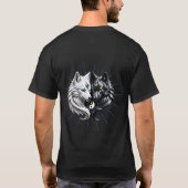 Yin Yang Wolven. T-shirt (Achterkant)