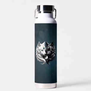 Yin Yang Wolven. Waterfles