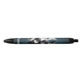 Yin Yang Wolven. Zwarte Inkt Pen