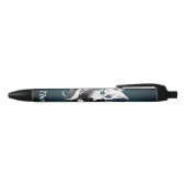 Yin Yang Wolven. Zwarte Inkt Pen (Bovenkant)
