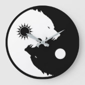Yin Yang Wolves Grote Klok (Voorkant)