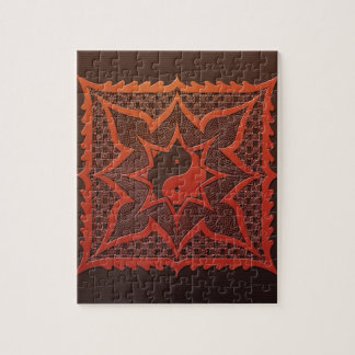 Yin Yang Woodcut Mandala Legpuzzel