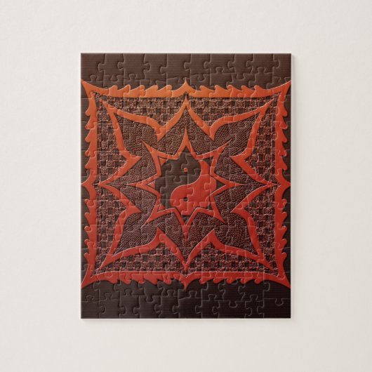 Yin Yang Woodcut Mandala Legpuzzel (Verticaal)