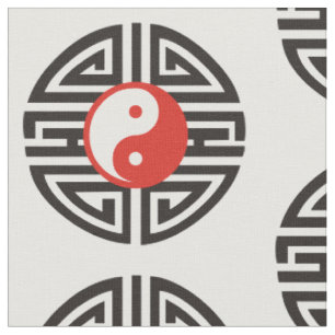 Yin & Yang Yantra Tattoo + uw achtergrond en idee Stof