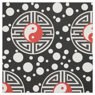 Yin & Yang Yantra Tattoo + uw achtergrond en ideeë Stof