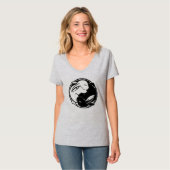 Yin Yang Year of the Rabbit Happy Chinese Nieuwjaa T-shirt (Voorkant volledig)
