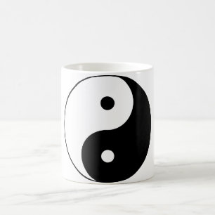 Yin Yang Ying Taoism Sign Chinese Taijitu Black Koffiemok