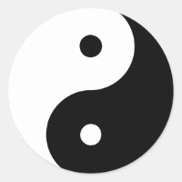 Yin Yang Ying Taoism Sign Chinese Taijitu Black