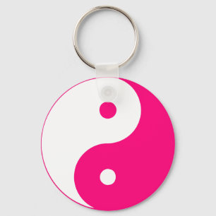 Yin Yang Ying Taoism Sign Chinese Taijitu roze Sleutelhanger