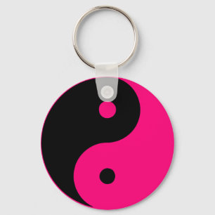Yin Yang Ying Taoism Sign Chinese Taijitu roze Sleutelhanger