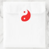 Yin Yang Ying Taoïsme Teken Chinees Taijitu Rood Ronde Sticker (Tas)