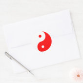 Yin Yang Ying Taoïsme Teken Chinees Taijitu Rood Ronde Sticker (Envelop)