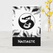 Yin-Yang Yoga Greeting Cards Kaart (Gele Bloem)