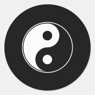 Yin Yang Yoga Namaste Omm Boeddhistische Zhen Spir Ronde Sticker