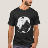 Yin Yang Yoga Zen Cats Yoga Ca T-shirt (Voorkant)