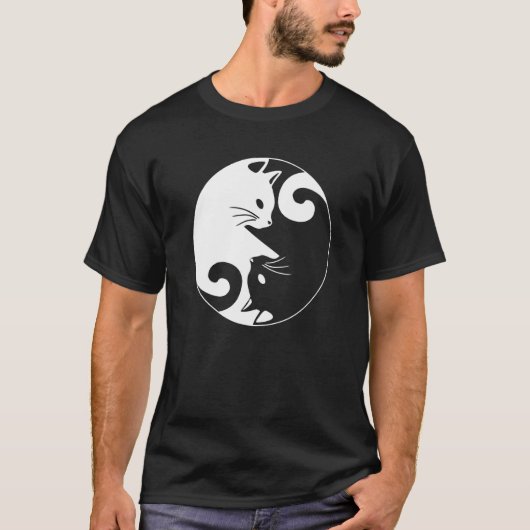 Yin Yang Yoga Zen Cute Cats for Cat  1 T-shirt (Voorkant)