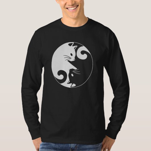 Yin Yang Yoga Zen Cute Cats for Cat  1 T-shirt (Voorkant)