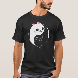 Yin Yang Yoga Zen Moppige Katten voor Kat 2 T-shirt