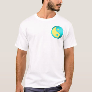 Yin-Yang, zak, blauw & lt. blauw T-shirt