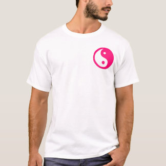 Yin-Yang, zakje, roze en wit T-shirt