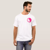 Yin-Yang, zakje, roze en wit T-shirt (Voorkant volledig)