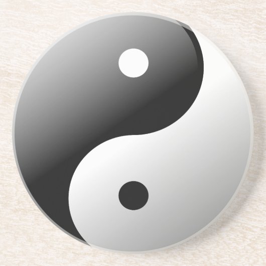 Yin Yang Zandsteen Onderzetter (Voorkant)