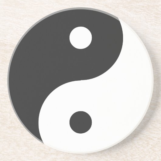 Yin Yang Zandsteen Onderzetter (Voorkant)