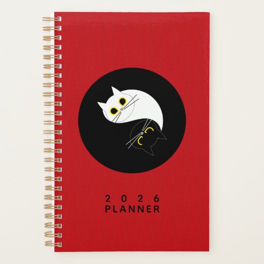 Yin Yang Zen Cat Planner (Voorkant)