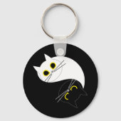 YIN YANG Zen Cat sleutelhanger (Voorkant)