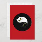YIN YANG Zen Cat Wenskaart Feestdagenkaart (Voorkant / Achterkant)