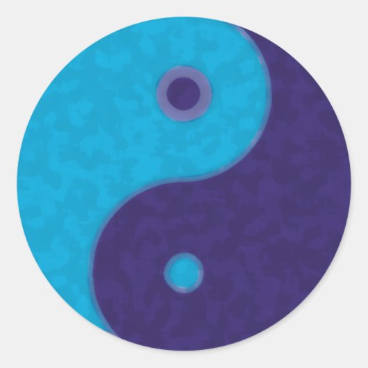 Yin Yang Zen meditatie tao Ronde Sticker (Voorkant)
