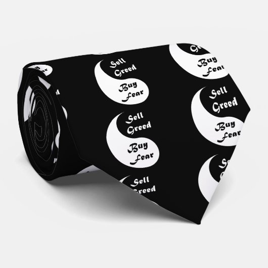 Yin & Yang - zwart en wit: Koop angst, Verkocht Ve Stropdas (Opgerold)