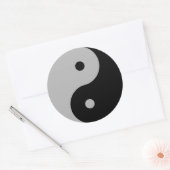 Yin Yang - zwart Ronde Sticker (Envelop)
