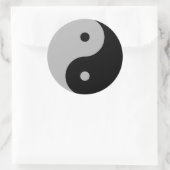 Yin Yang - zwart Ronde Sticker (Tas)