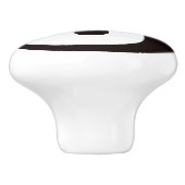 Yin-Yang Zwart/Wit Keramische Knop (Zijkant)