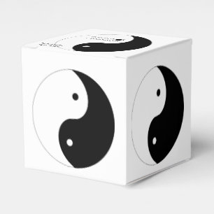 Yin Yang zwart-wit ontwerp bruiloft Bedankdoosjes