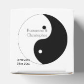 Yin Yang zwart-wit ontwerp bruiloft Bedankdoosjes (Bovenkant)