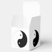 Yin Yang zwart-wit ontwerp bruiloft Bedankdoosjes (Geopend)