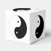 Yin Yang zwart-wit ontwerp bruiloft Bedankdoosjes (Achterkant)