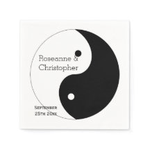Yin Yang zwart-wit ontwerp bruiloft