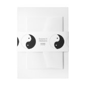 Yin Yang zwart-wit ontwerp bruiloft Uitnodigingen Wikkel (Voorkant Voorbeeld)
