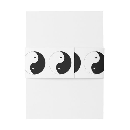 Yin Yang zwart-wit ontwerp bruiloft Uitnodigingen Wikkel (Achterkant Voorbeeld)