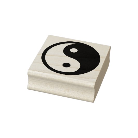 Yin-Yang Zwart/Wit Rubberstempel (Stempel)