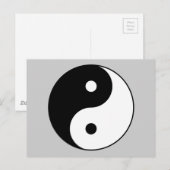 Yin Yang zwart wit symbool Briefkaart (Voorkant / Achterkant)