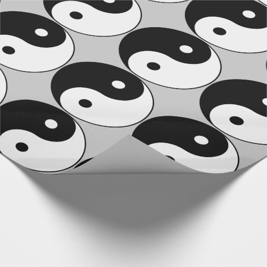 yin yang zwart wit symbool cadeaupapier (Hoek)