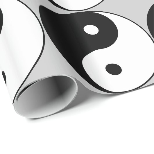 yin yang zwart wit symbool cadeaupapier (Rol Hoek)