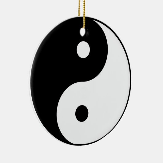 yin yang zwart wit symbool keramisch ornament (Rechts)